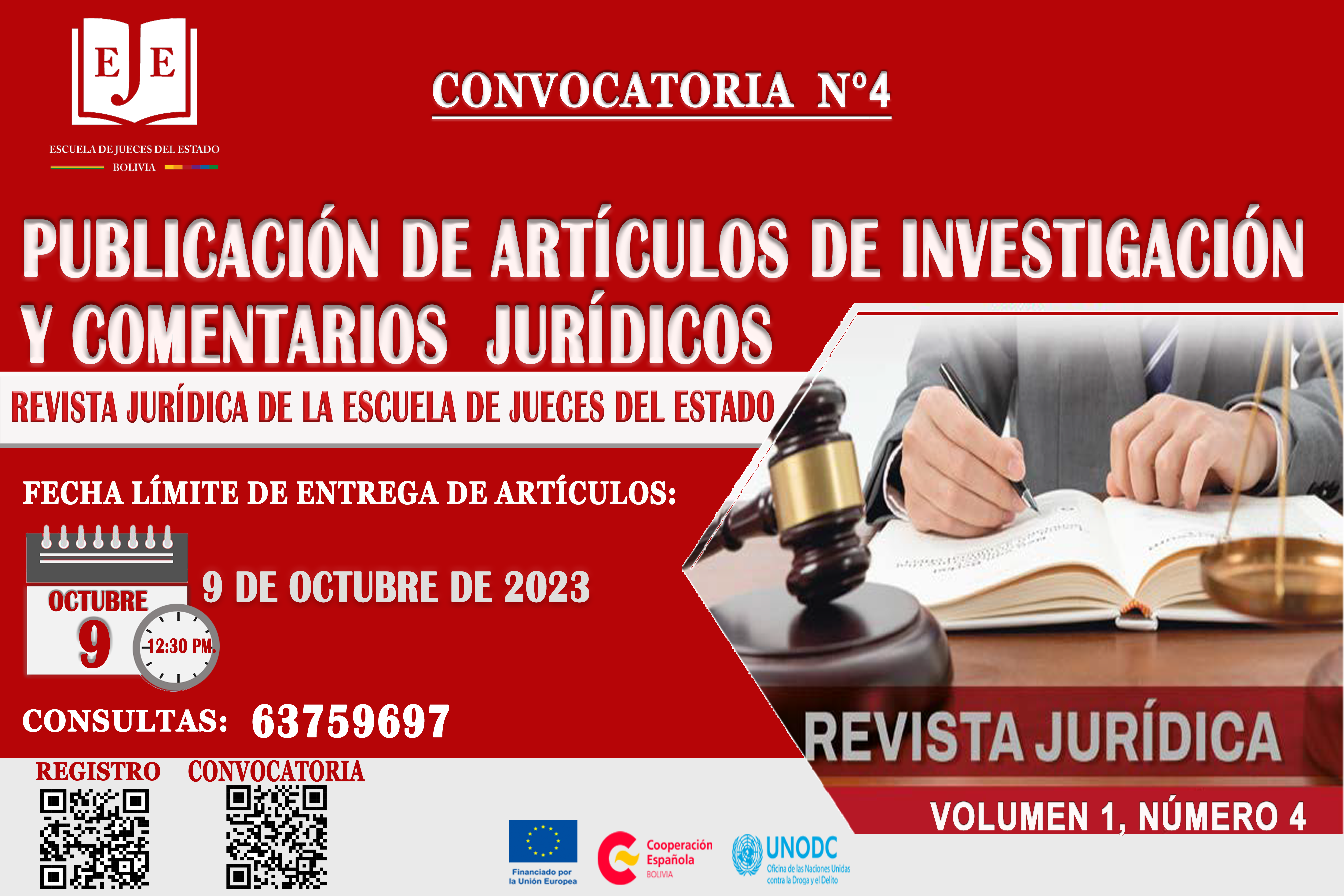 LANZAMIENTO OFICIAL DE LA CUARTA CONVOCATORIA PARA LA PRESENTACIÓN DE ARTÍCULOS DE INVESTIGACIÓN Y COMENTARIOS JURÍDICOS.